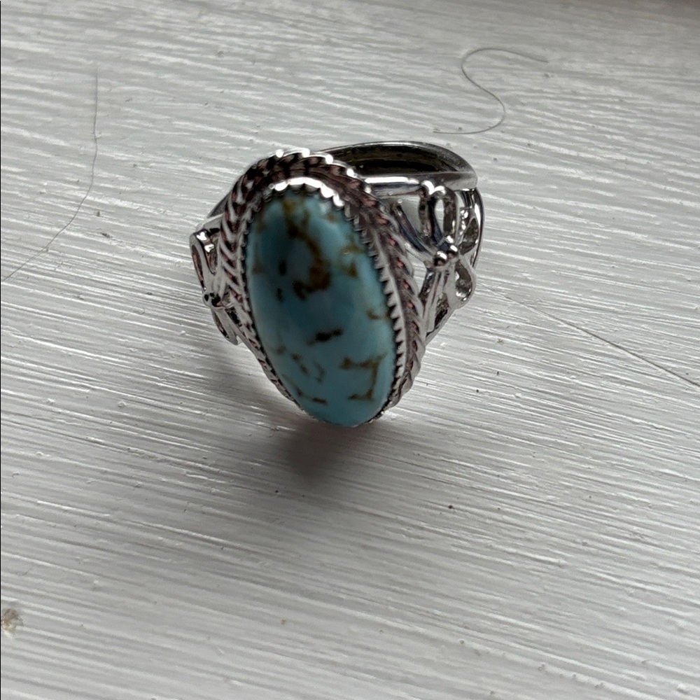 RING SILVER and LARIMAR - Picture 3 of 3